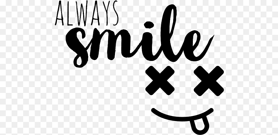 Always Smile Text, Gray Free Png Download