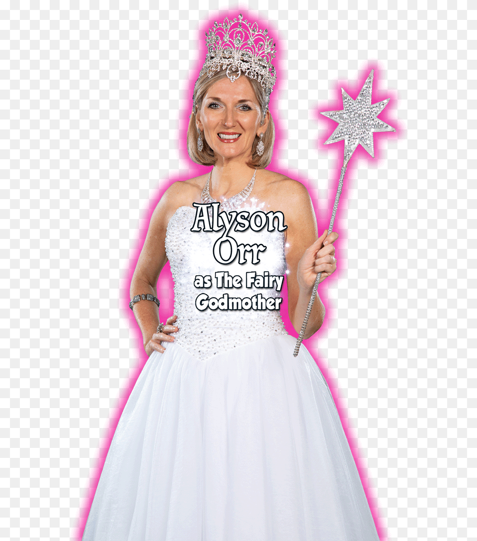 Alyson Orr As The Fairy Godmother Girl, Clothing, Dress, Woman, Wedding Free Png
