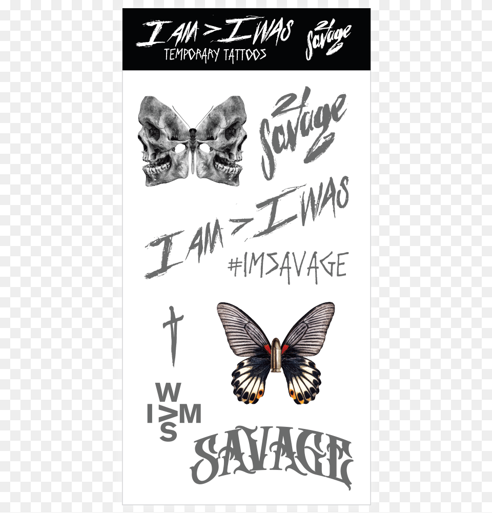 Am I Was Tattoo 21 Savage, Advertisement, Poster, Book, Publication Free Transparent Png
