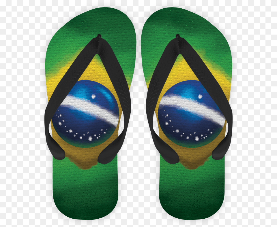 Amada De Fbio Limana Chinelo Bandeira Do Brasil, Clothing, Flip-flop, Footwear Png Image