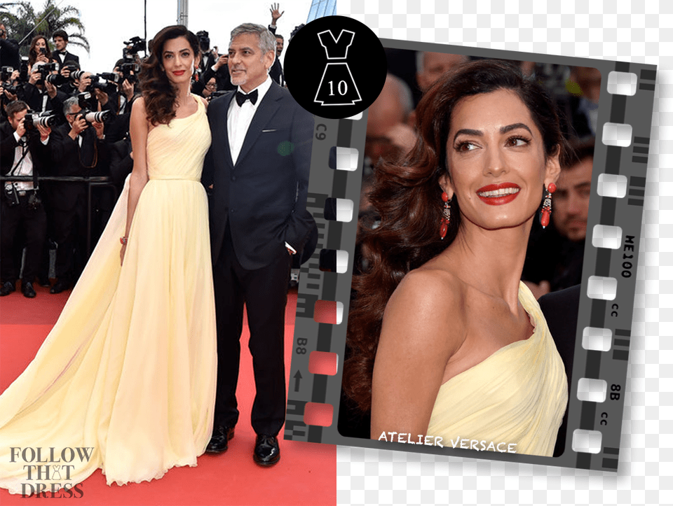 Amal Clooney In Atelier Versace Amp Valentino 2016, Fashion, Adult, Wedding, Premiere Png Image