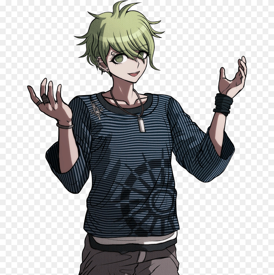 Amami With The Eyebrow Piercing Spike Chunsoft Promised Danganronpa V3 Rantaro Meme, Book, Comics, Publication, Person Free Png