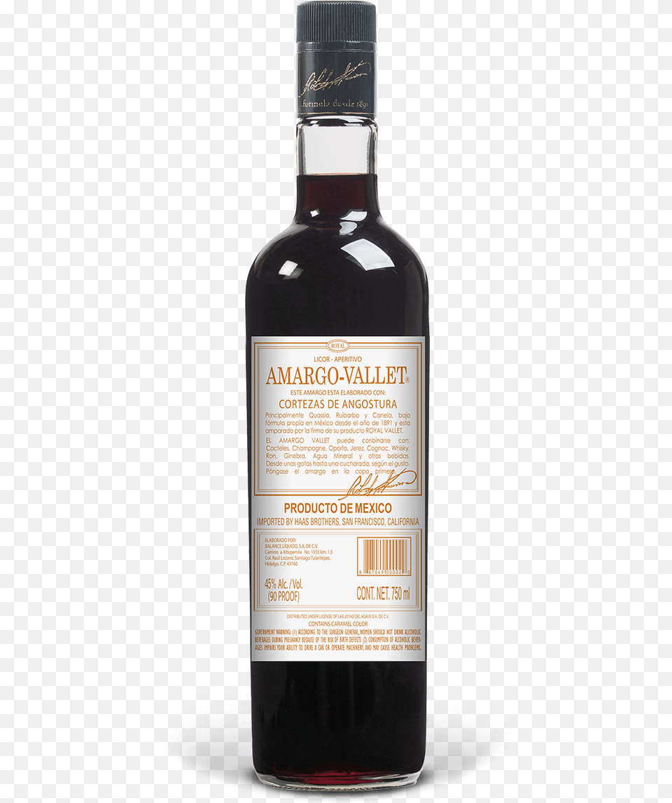 Amargo Angostura Vallet Liqueur, Alcohol, Beverage, Liquor, Bottle Png