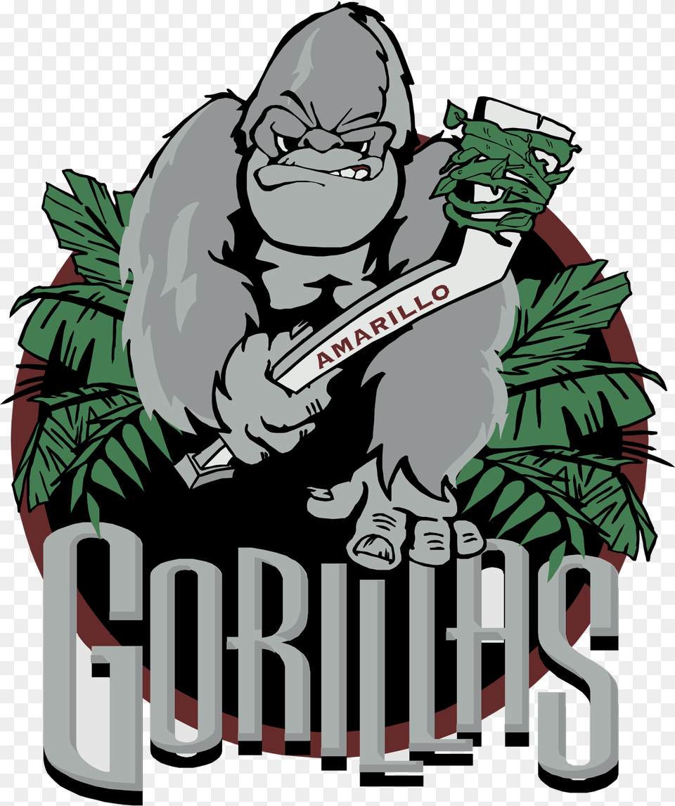 Amarillo Gorillas Logo Transparent Amarillo Gorillas, Baby, Person, Book, Publication Png Image