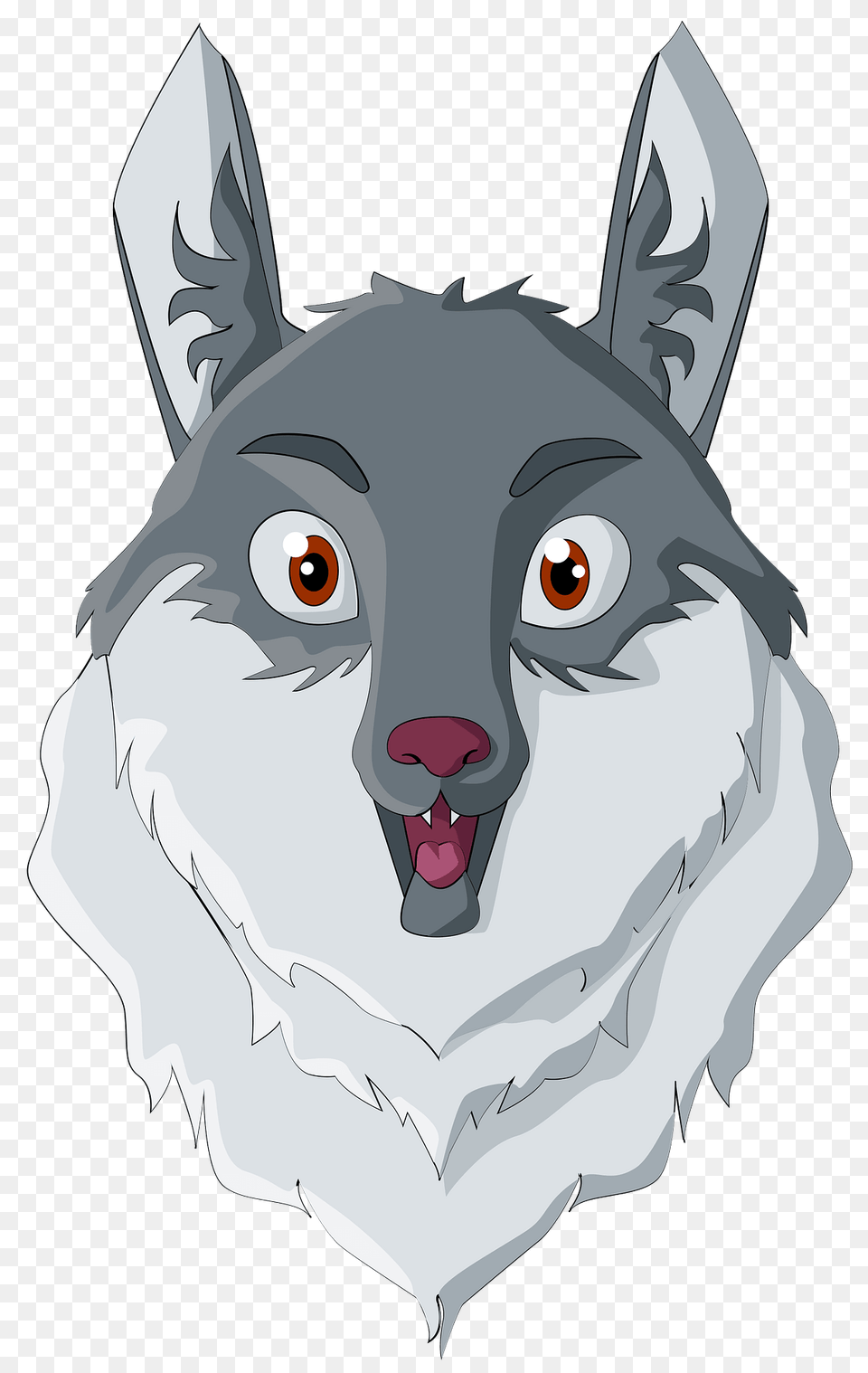 Amazed Wolf Head Clipart, Animal, Mammal, Fish, Sea Life Free Png Download