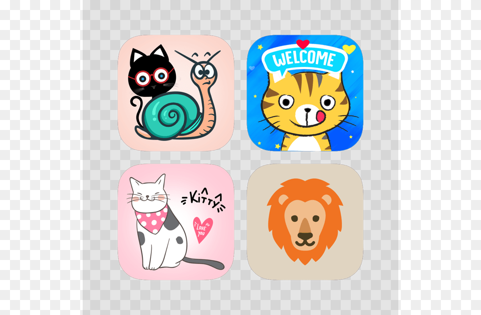 Amazing Animated Cat With Animal Face Mask Stickers Domestic Short Haired Cat, Sticker, Food, Lunch, Meal Free Png Download