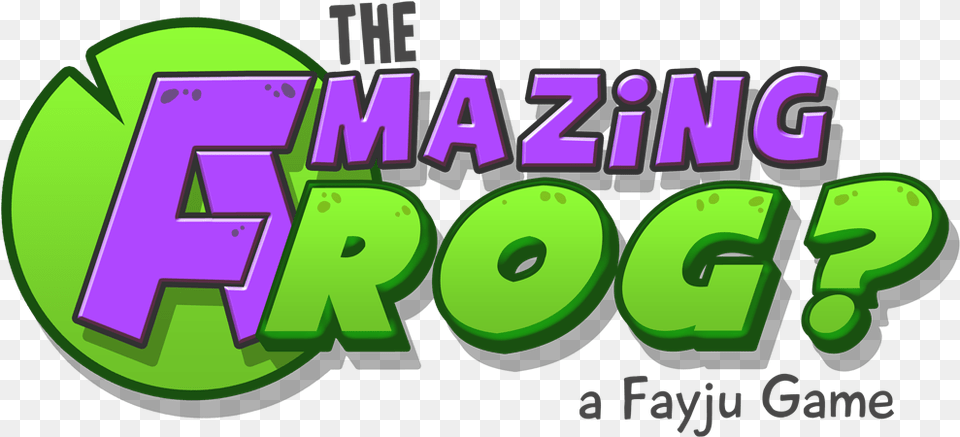 Amazing Frog Fayju Game Amazing Frog Logo, Green, Purple, Symbol, Text Png Image