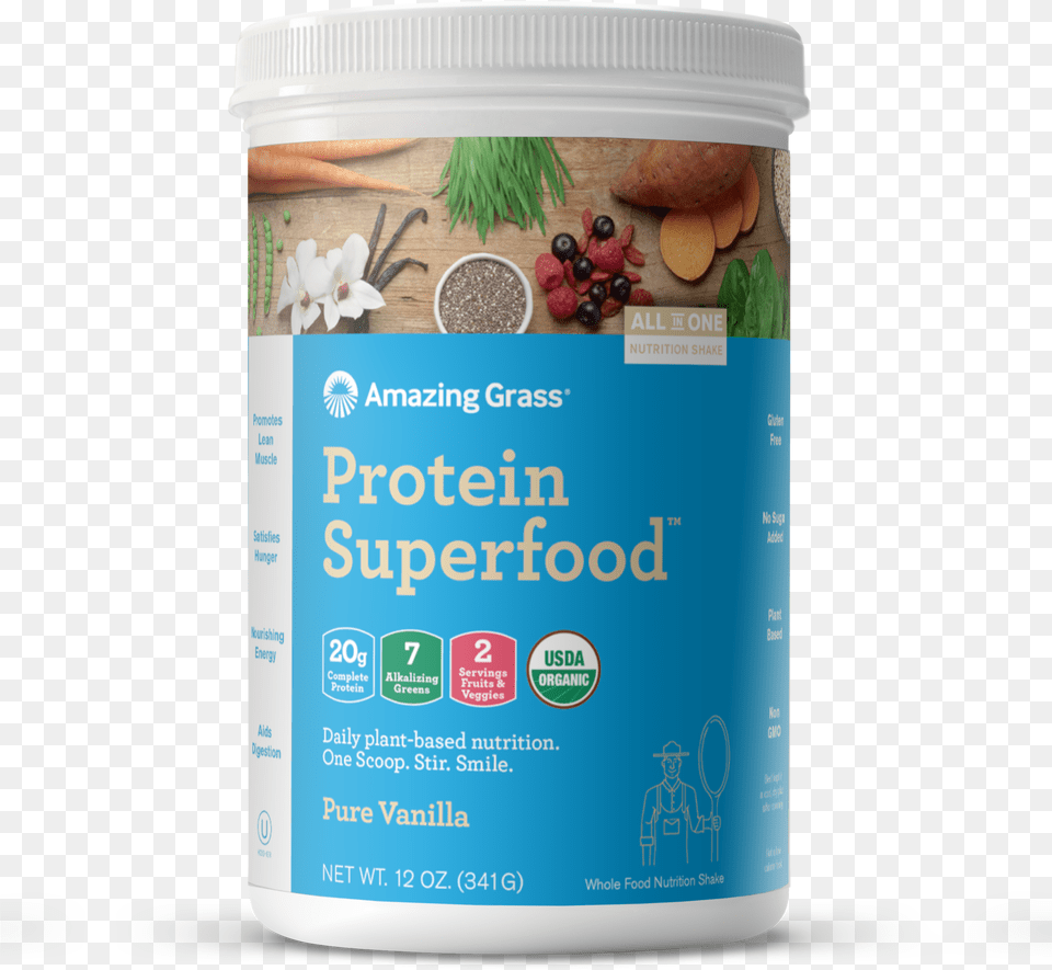 Amazing Grass Protein Superfood, Herbal, Herbs, Plant, Dessert Free Transparent Png