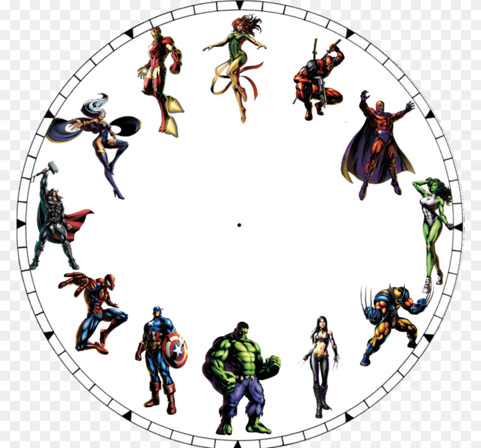Amazing Ideas Unusual Clock Faces Best Photos Of Cool Super Hero Clock Face, Adult, Person, Man, Male Free Png Download