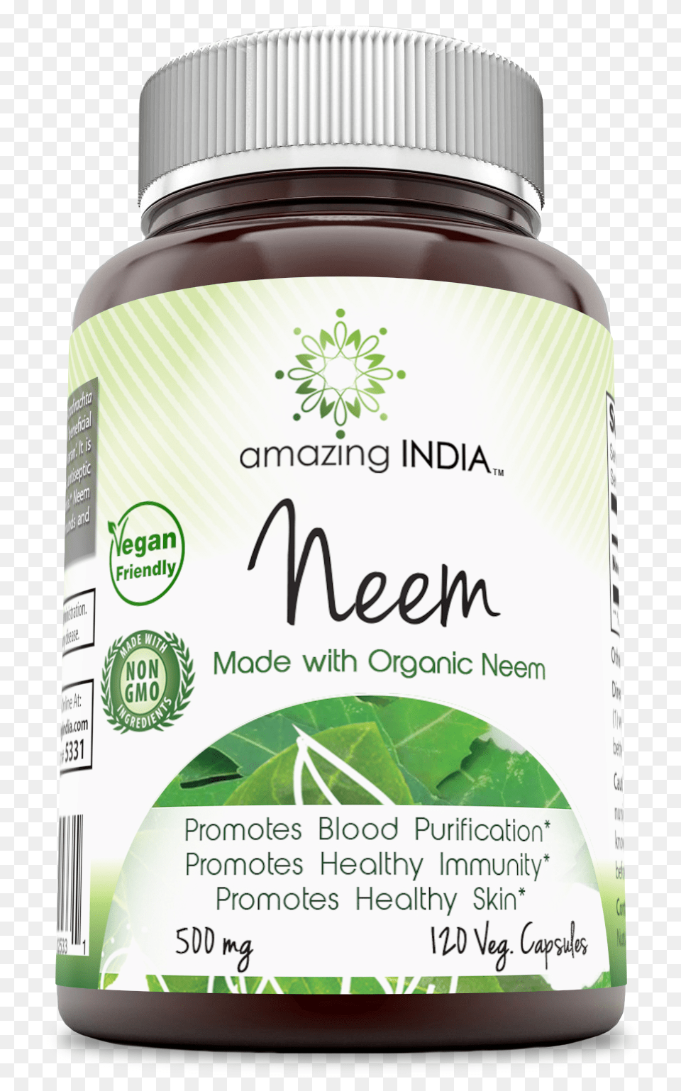 Amazing India Neem 500 Mg 120 Vcaps Amazing India Ashwagandha 500 Mg 120 Veg Capsules, Herbal, Herbs, Plant, Astragalus Free Png