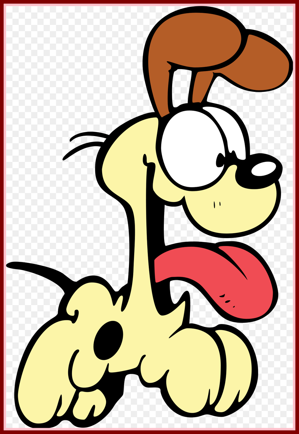Amazing Odie Pic Of Cartoon Dog With Tongue Out Trends Dog With Tongue Out Cartoon, Baby, Person Free Png Download
