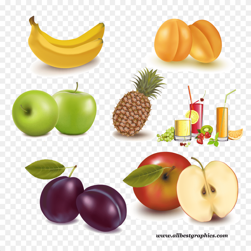 Amazing Organic And Exquisite Fruits Collection Juice Vector, Banana, Food, Fruit, Plant Png