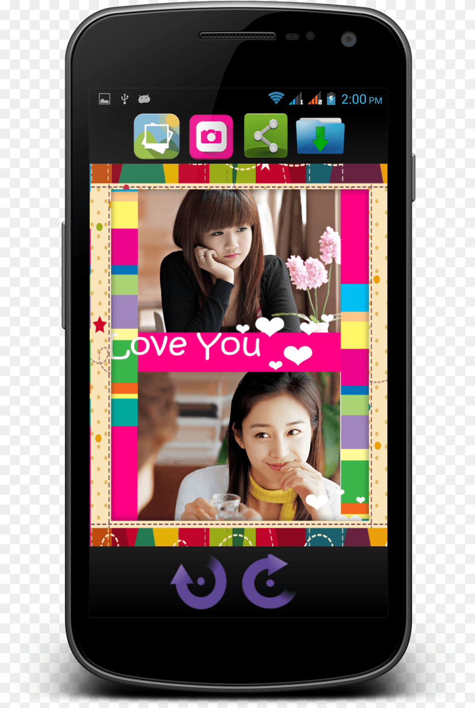 Amazing Photo Collage Android App Iphone, Electronics, Mobile Phone, Phone, Female Free Transparent Png