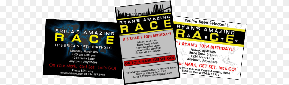 Amazing Race Party Supplies And Amazing Race Birthday Invitations, Advertisement, Poster, Paper, Text Free Transparent Png