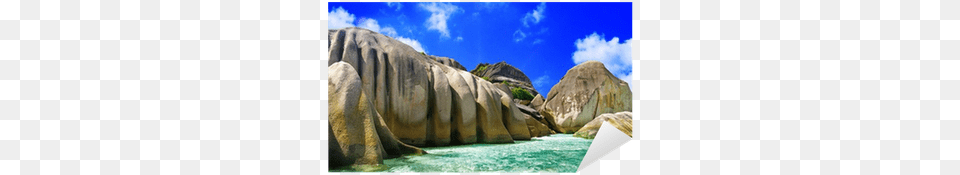 Amazing Seychelles With Unique Granite Rocks Sticker Seychelles, Rock, Landscape, Nature, Outdoors Free Png Download