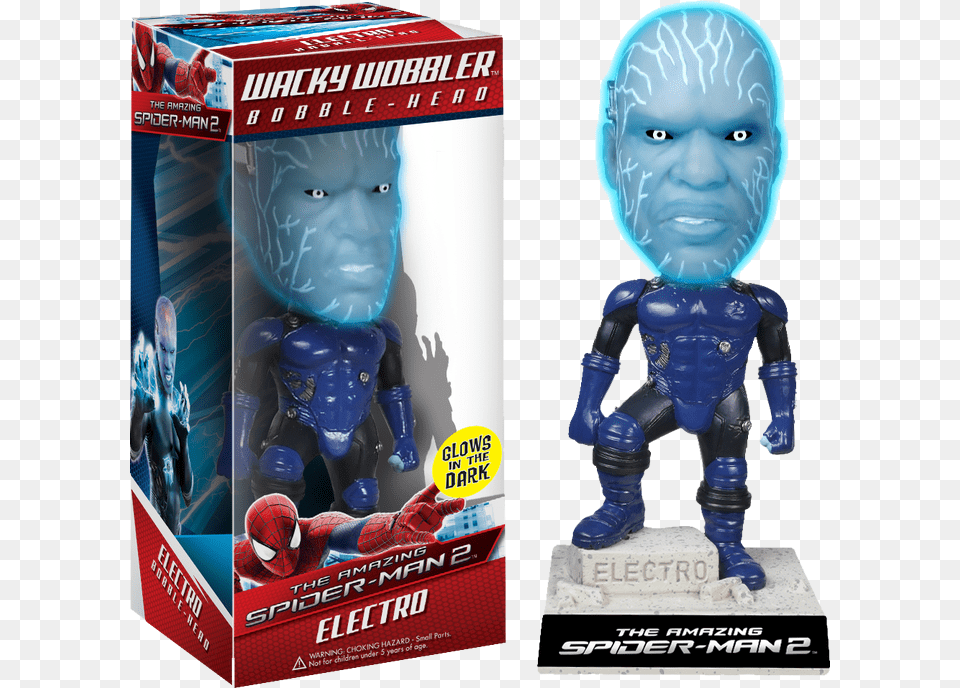 Amazing Spider Man Electro Bobble Head, Baby, Person, Face, Adult Png