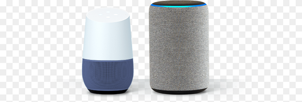 Amazon Alexa And Google Home Google Home Amazon Echo Transparent, Cylinder, Electronics, Speaker Free Png Download