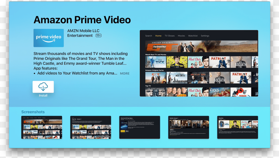 Amazon Prime Video Apple Tv, File, Webpage, Person, Screen Free Png Download
