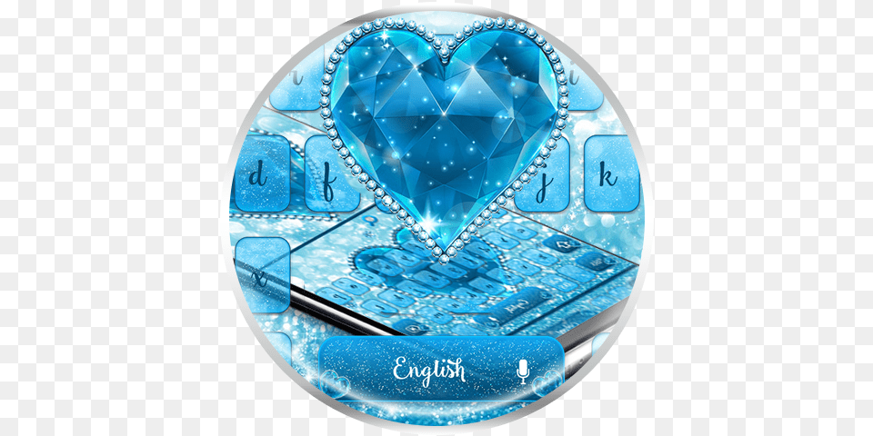 Amazoncom Glitter Diamond Heart Keyboard Theme Appstore Girly, Disk Free Png Download