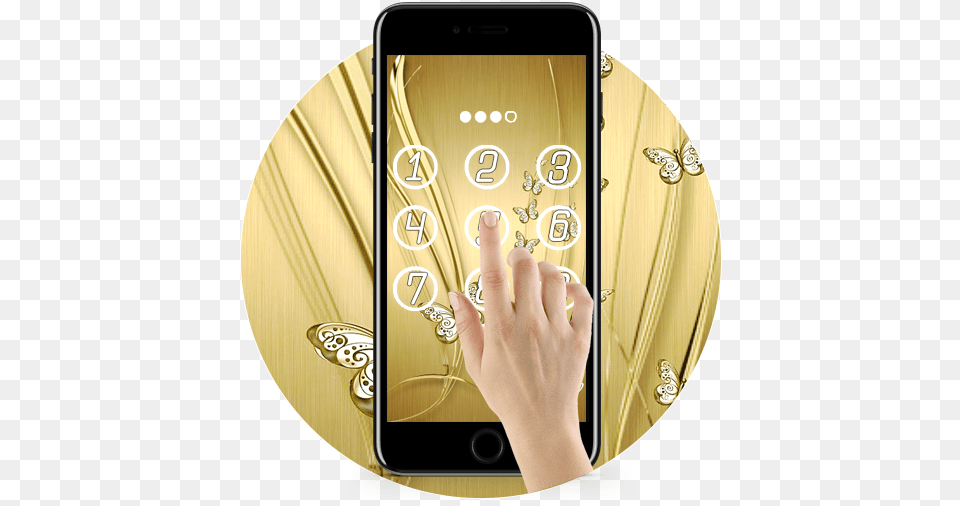 Amazoncom Golden Butterfly Luxury Lock Screen Appstore Camera Phone, Electronics, Mobile Phone, Disk, Photography Png