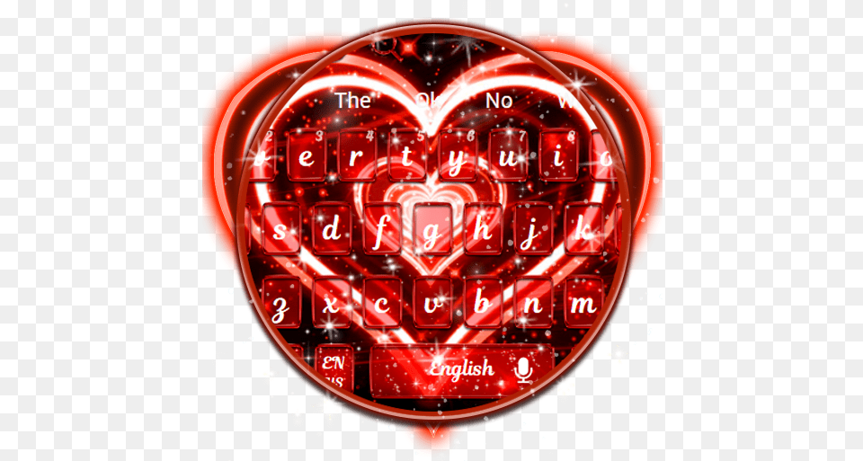 Amazoncom Live Neon Red Heart Keyboard Theme Appstore For Heart Free Png Download