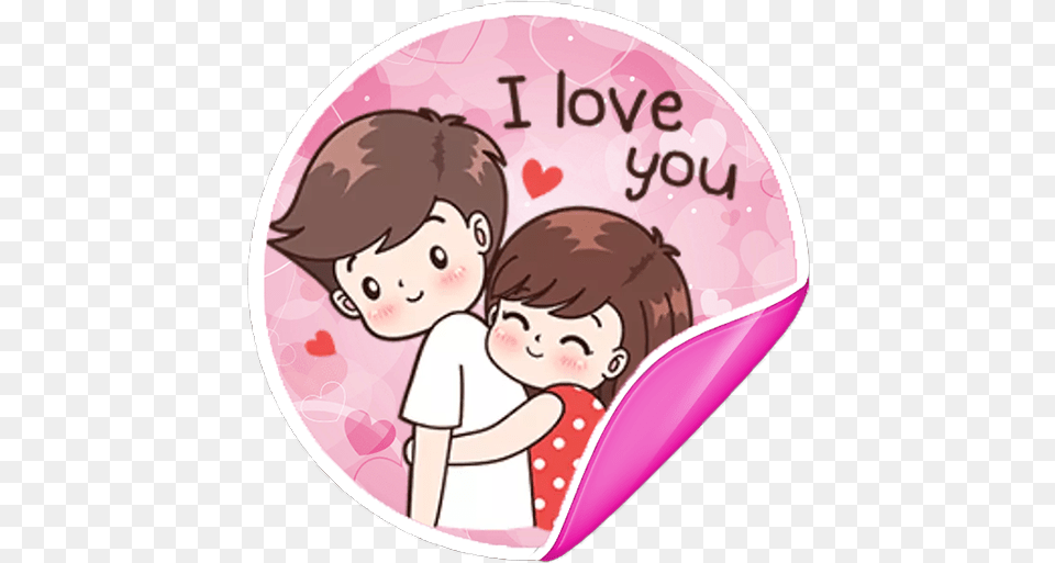 Amazoncom Love Stickers Packs For Whatsapp Wastickerapp Love Cartoon Drawing Couple, Clothing, Hat, Cap, Baby Free Png Download