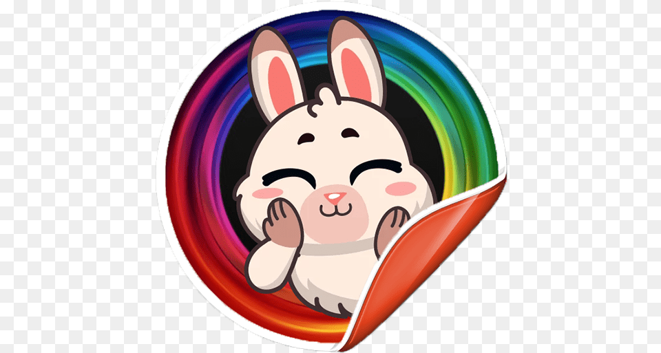 Amazoncom Lovely Rabbits Stickers For Whatsapp Wasticker Lovely Stickers For Whatsapp, Disk Png Image