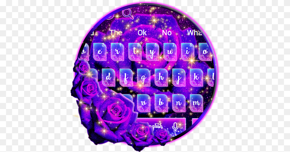 Amazoncom Luxurious Purple Rose Keyboard Theme Appstore Circle, Sphere, Computer Hardware, Electronics, Hardware Png