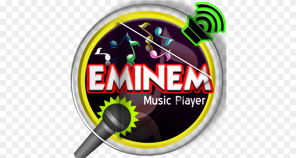 Amazoncom Music Player Eminem Appstore For Android Graphic Design, Electrical Device, Microphone, Light, Dynamite Png