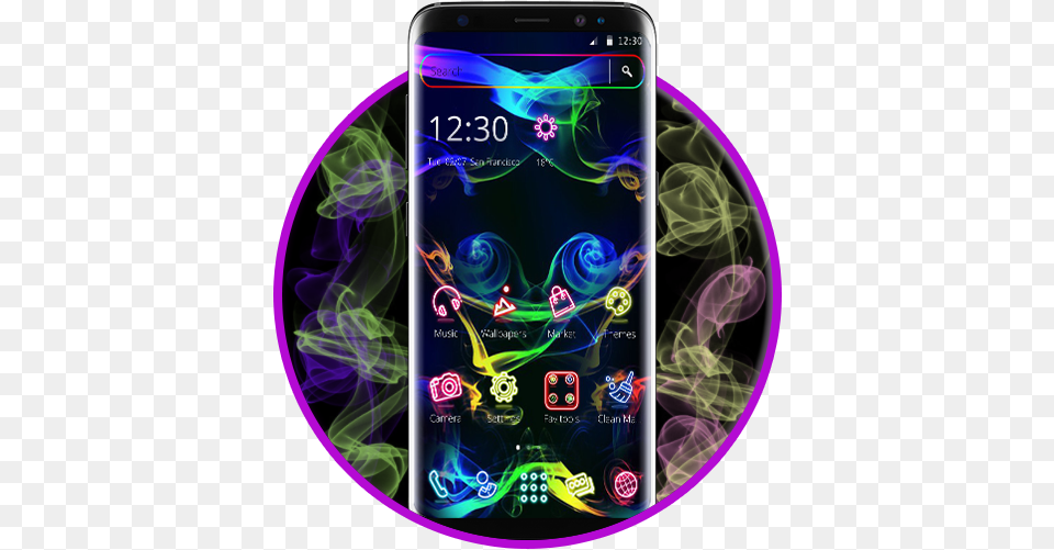Amazoncom Neon Colorful Smoke 2d Theme Appstore For Android Smartphone, Electronics, Mobile Phone, Phone Png