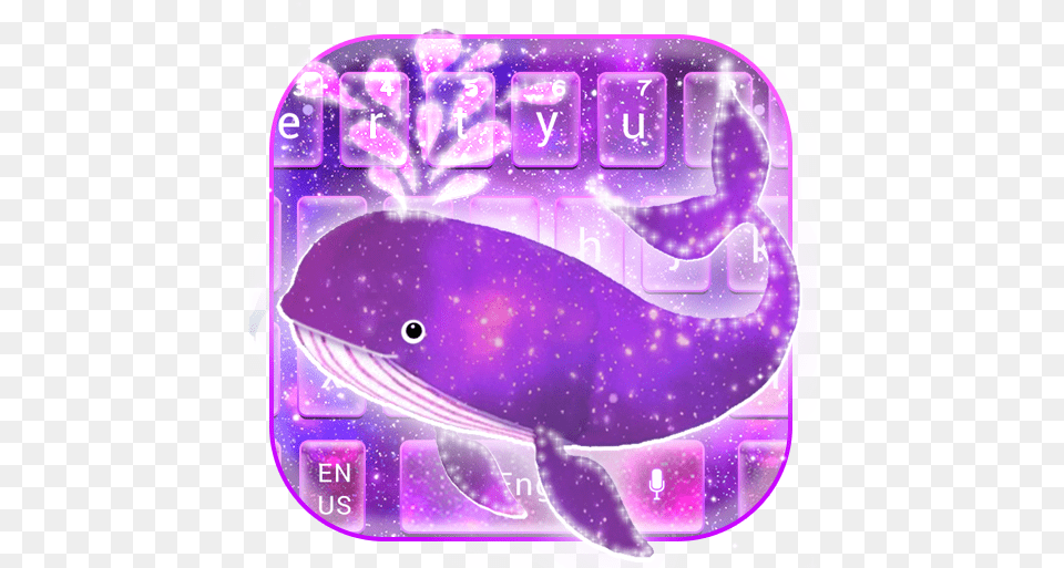 Amazoncom Purple Glitter Starry Whale Keyboard Theme Whale, Animal, Aquarium, Fish, Sea Life Free Png Download