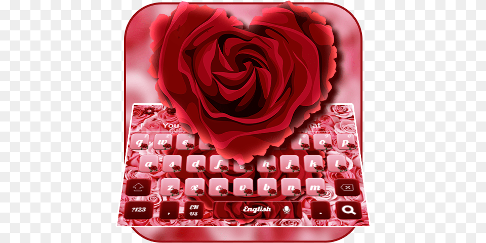 Amazoncom Red Rose Heart Keyboard Theme Appstore For Android Hybrid Tea Rose, Birthday Cake, Plant, Hardware, Food Free Png Download