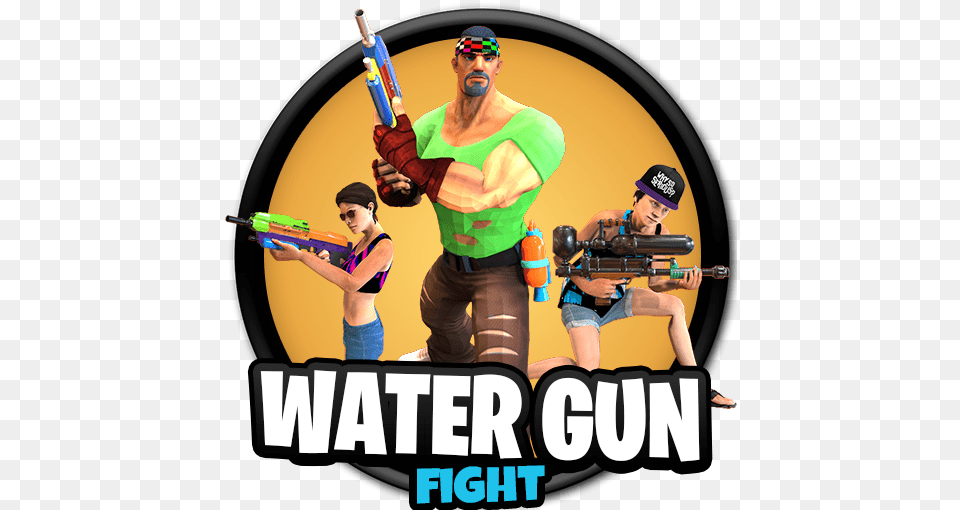 Amazoncom Water Gun Fight Game 3d Appstore For Android Shoot Rifle, Person, People, Adult, Man Free Png Download