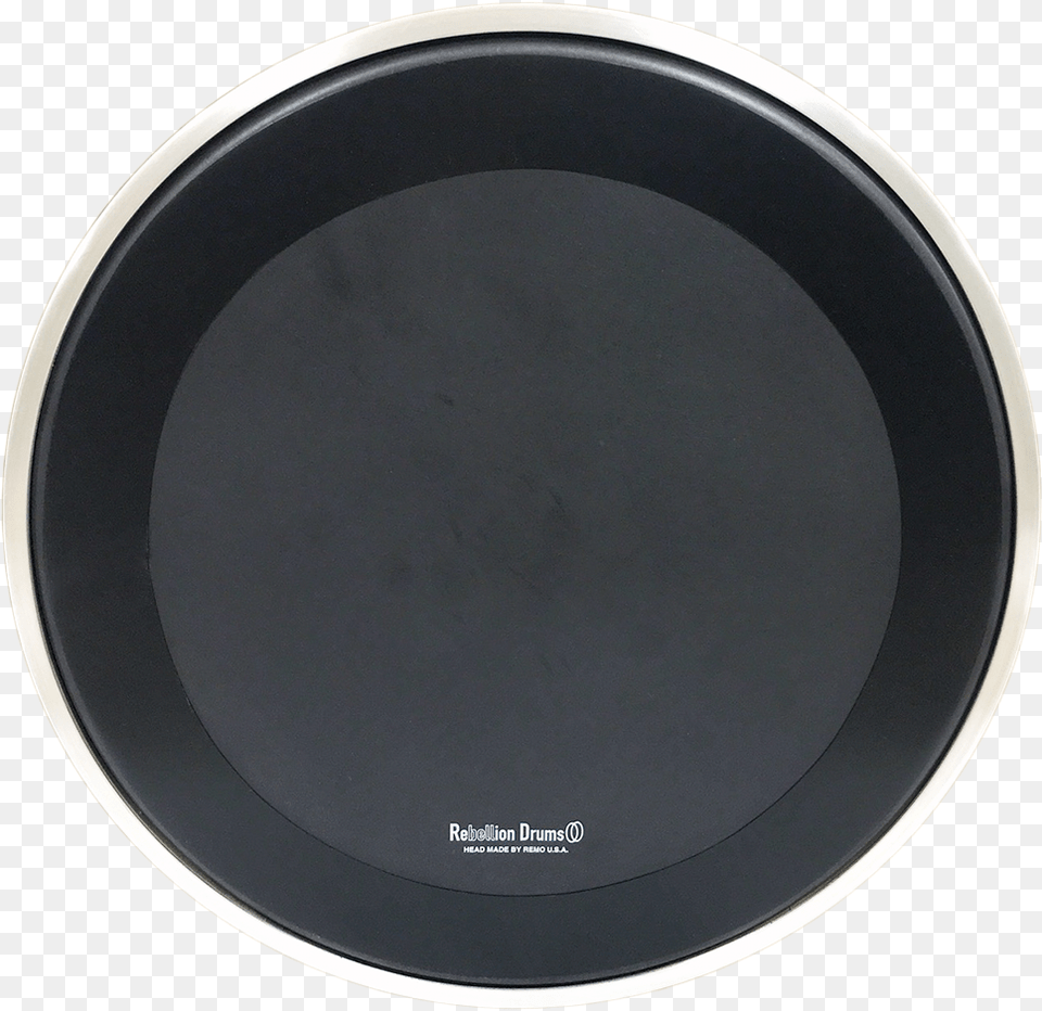 Ambassador Black Suede Drumhead Subwoofer, Electronics, Plate Png Image