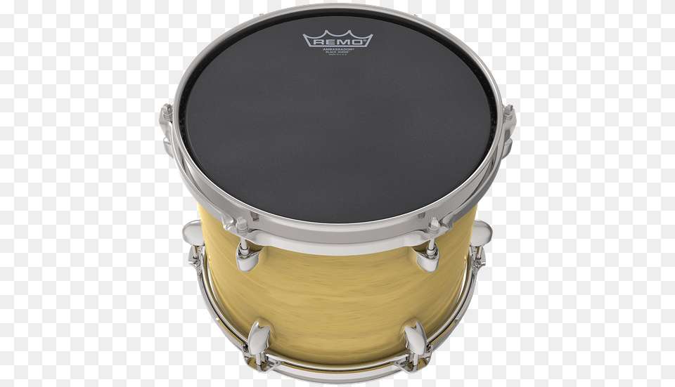 Ambassador Black Suede Image Ebony Black Drum Heads Remo, Musical Instrument, Percussion Png