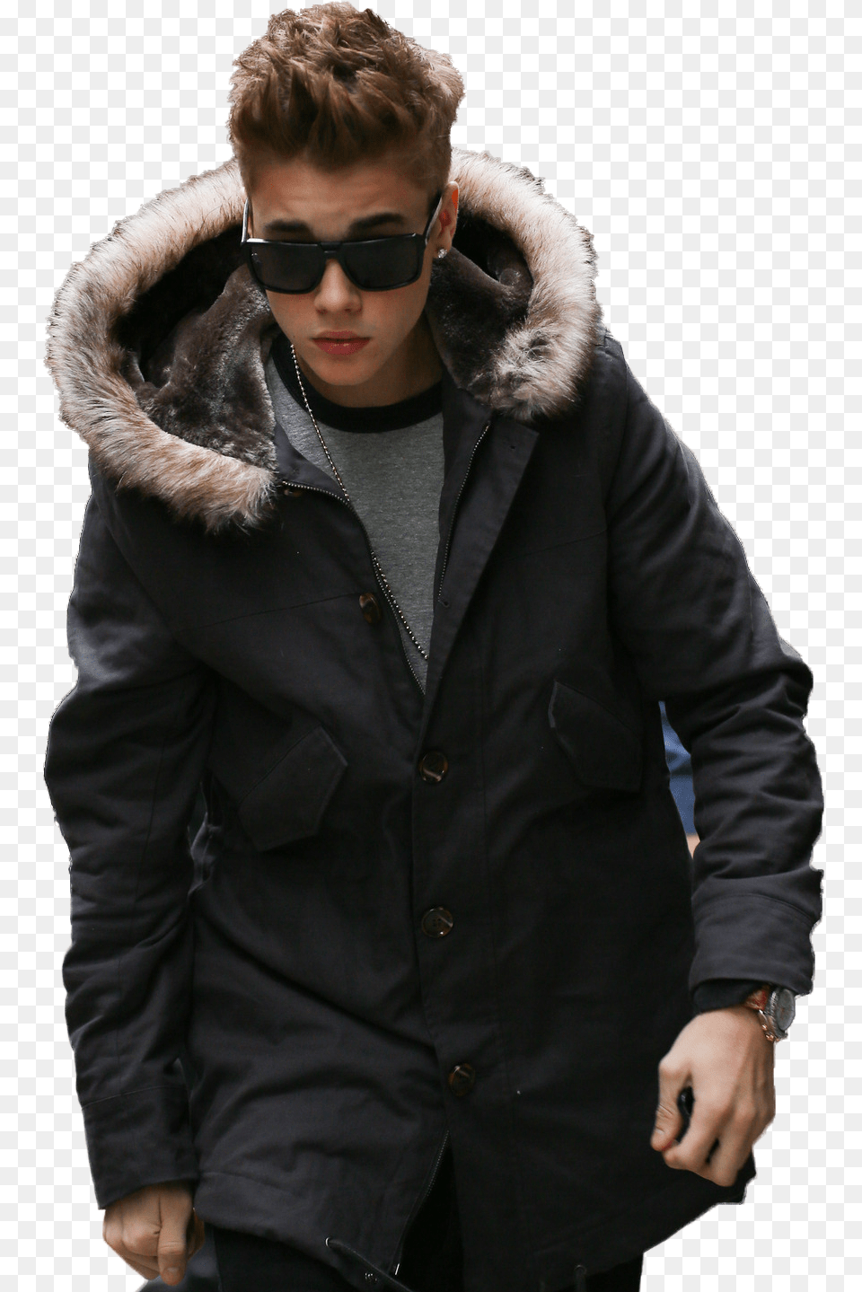 Ambedkar Potho Download Justin Bieber Fur Jacket, Accessories, Coat, Clothing, Sunglasses Free Transparent Png