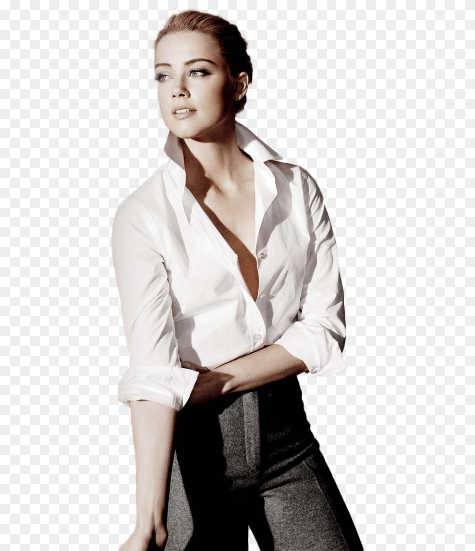 Amber Heard Business Suit, Shirt, Blouse, Clothing, Adult Png Image
