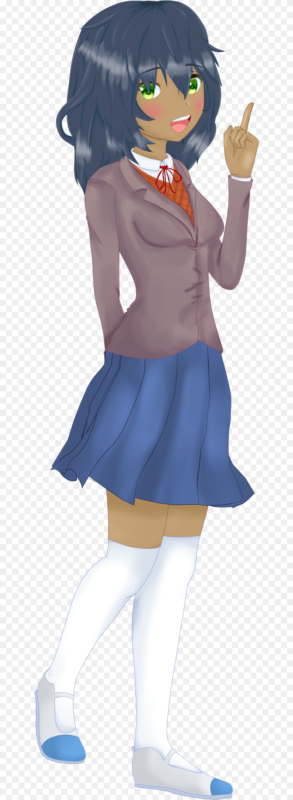 Amber In The Style Of Doki Doki Literature Club, Book, Comics, Publication, Person Png