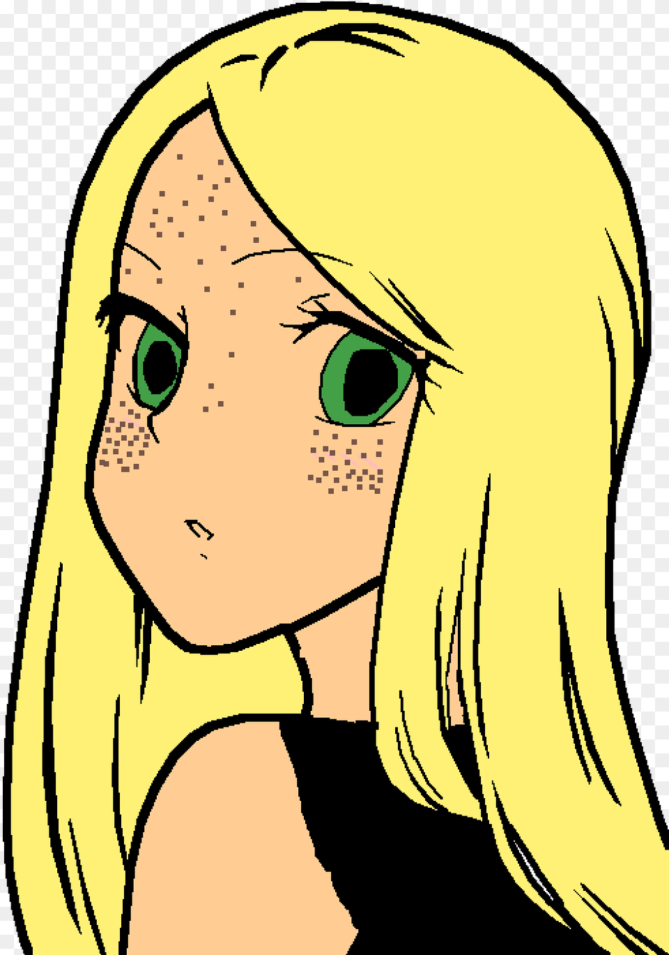 Amber With Freckles Simple Anime Drawings Characters, Book, Comics, Publication, Adult Free Png Download