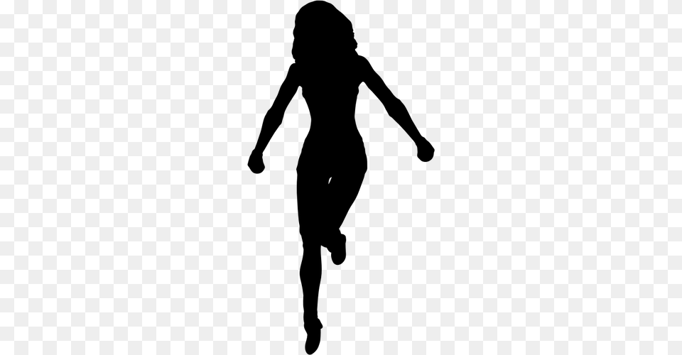 Ambiguous Female Silhouette, Gray Free Png Download