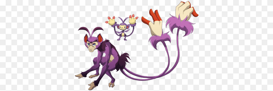 Ambipom Gross Monkey Hands By Blueharuka Monkey With Hand For Tail, Purple, Book, Comics, Publication Png