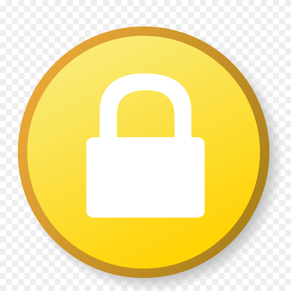 Ambox Padlock Yellow Clipart, Disk Free Transparent Png