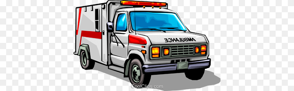 Ambulance Royalty Vector Clip Art Illustration, Transportation, Van, Vehicle, Car Free Png