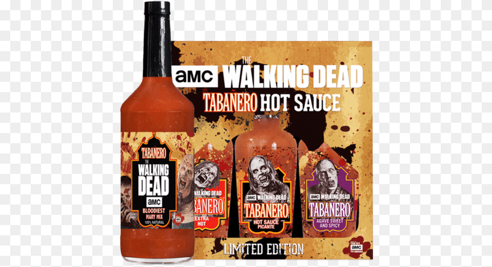 Amc The Walking Dead Bloodiest Mary Mix Amp Hot Sauce Walking Dead Hot Sauce, Alcohol, Beer, Beverage, Bottle Free Png