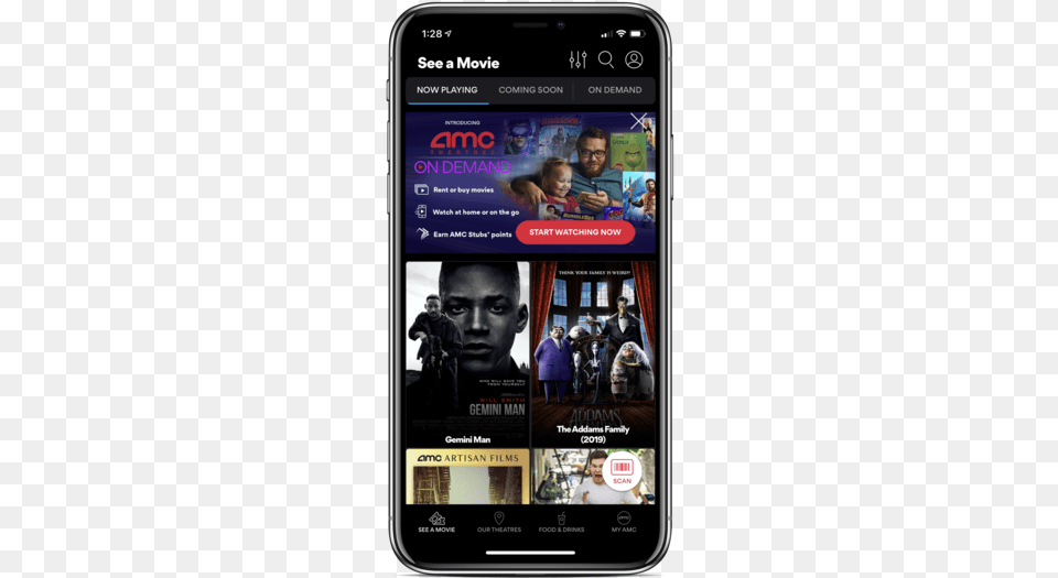 Amc Theaters On Demand Smartphone, Phone, Electronics, Mobile Phone, Person Png