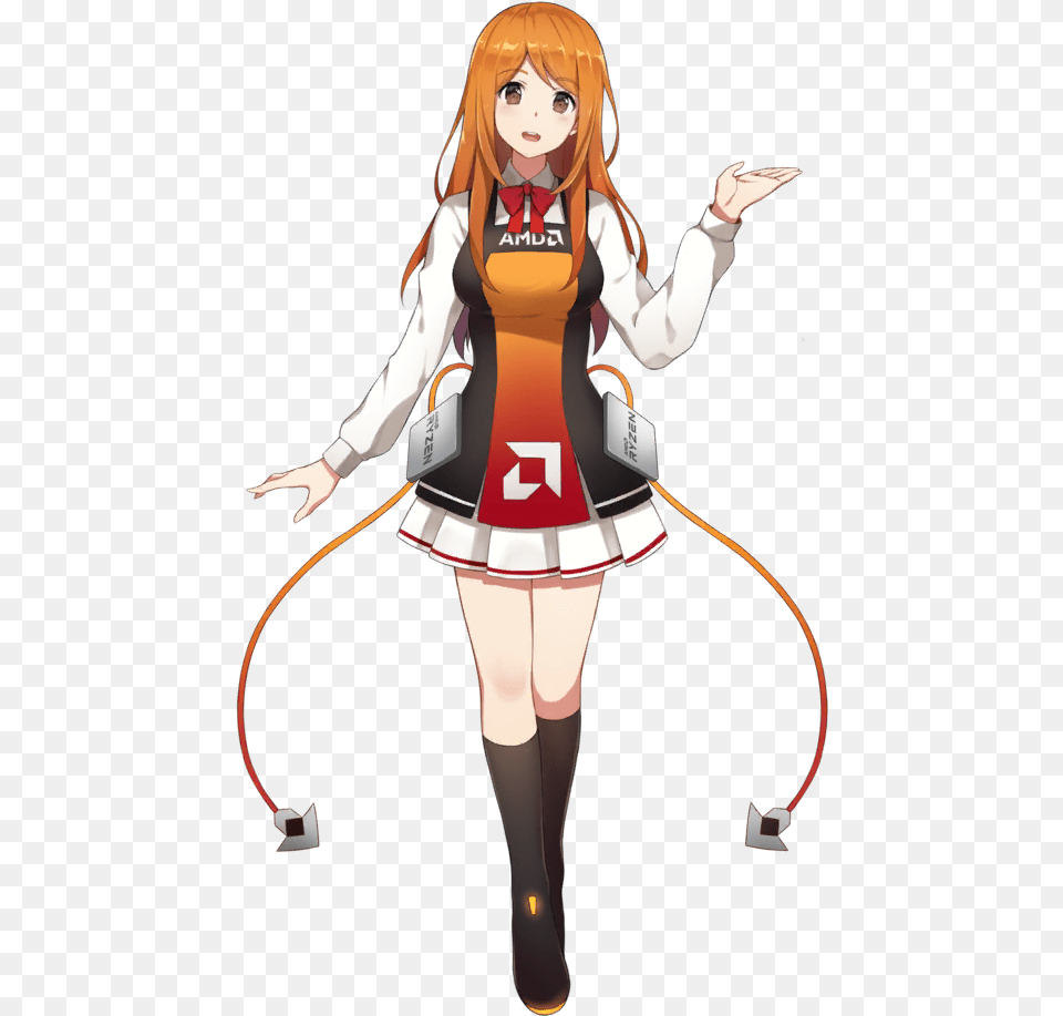 Amd Chan Is The Only Waifu You Need Ayymd Amd Ryzen Anime Girls, Book, Comics, Publication, Adult Free Png Download