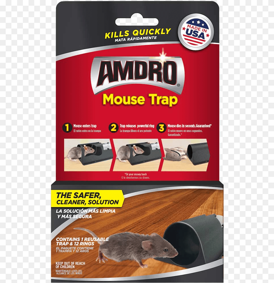 Amdro Mouse Trap For Mouse Control Cm Rat Glue Trap 2ct Walmart, Animal, Mammal, Rodent, Computer Hardware Png Image