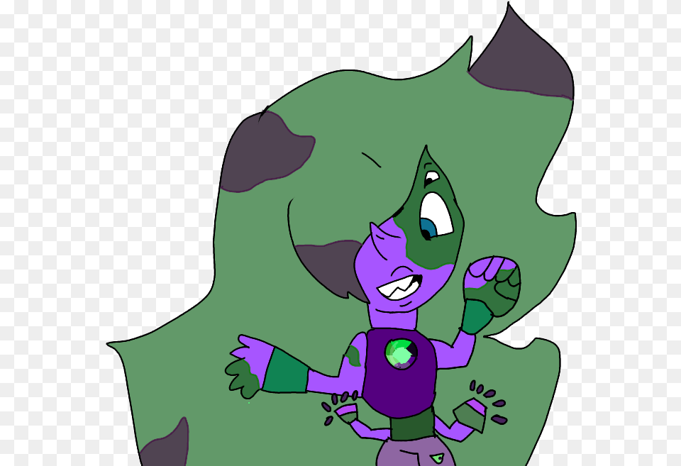 Amegreen Amethyst Peridot Steven Universe Fusion Gemsona Cartoon, Purple, Baby, Person, Face Png