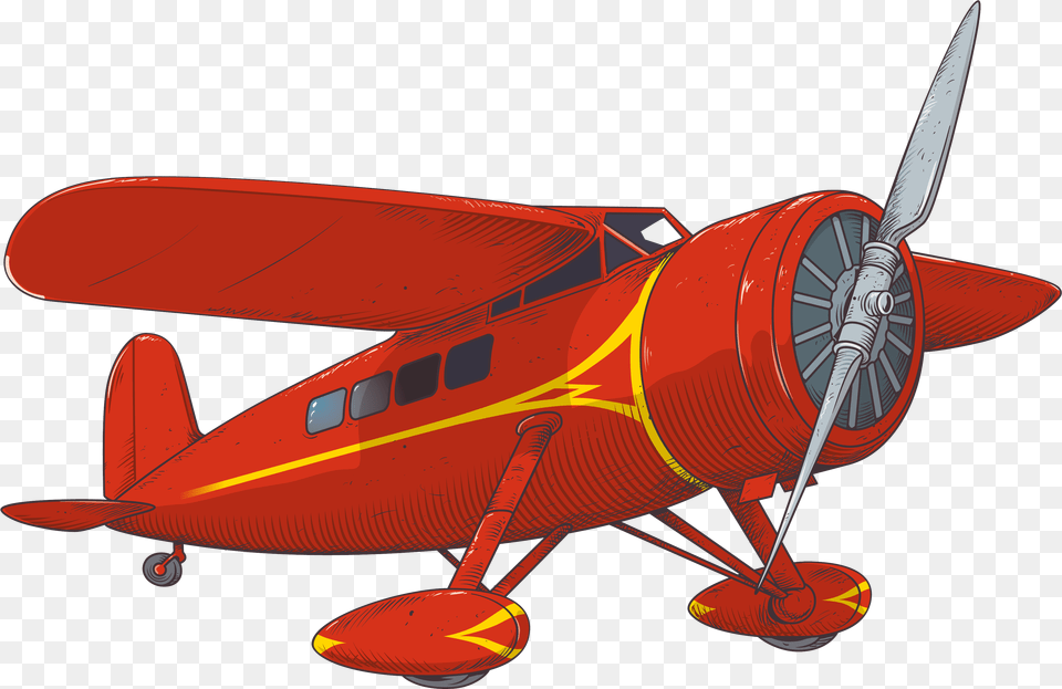 Amelia Earhart Plane Illustration, Aircraft, Airplane, Transportation, Vehicle Free Transparent Png
