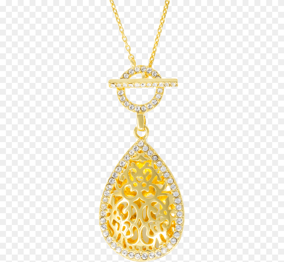 Amelia Yellow Gold Front Italian Design Chain Pendant, Accessories, Jewelry, Necklace Png